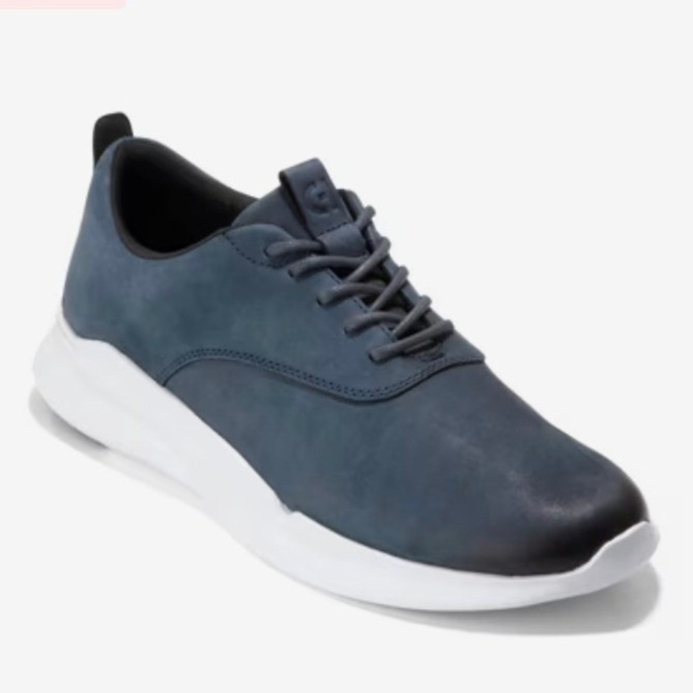 NEW Cole Haan Grand Crosscourt RunOx Navy Nubuck Leather Sneakers Mens 8